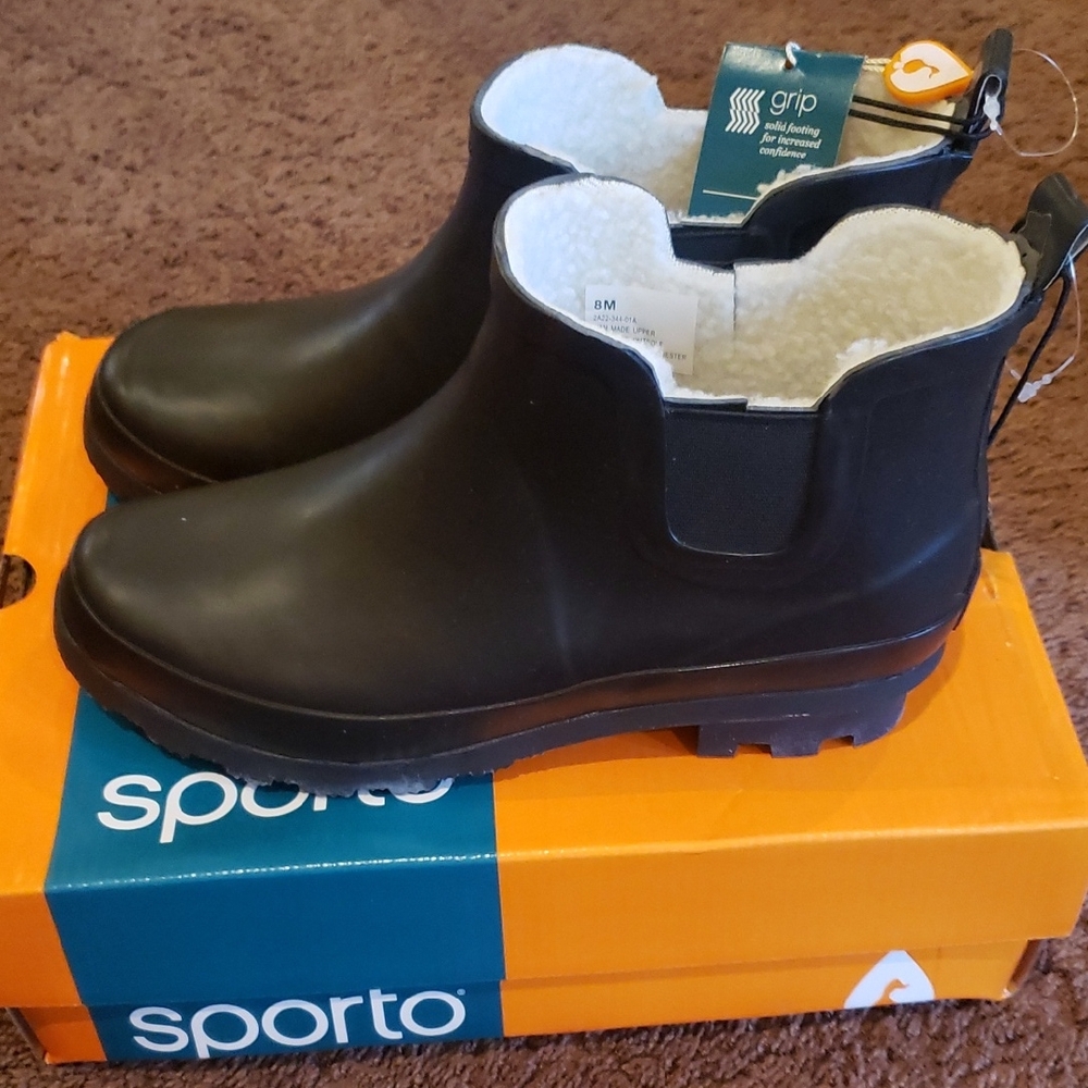 Sporto Black Winter & Rain Boots